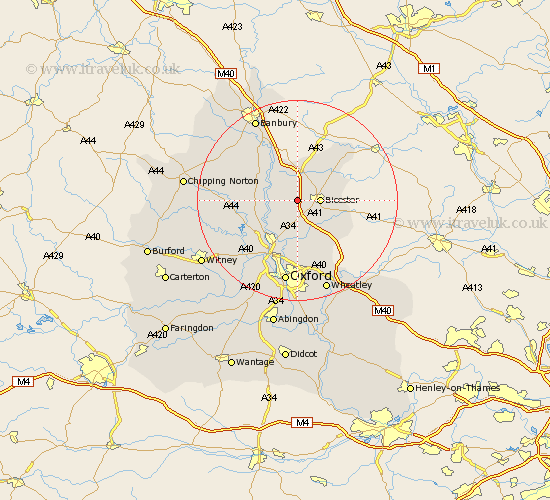Middleton Stoney Oxfordshire Map