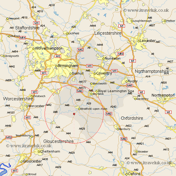 Milcote Station Warwickshire Map