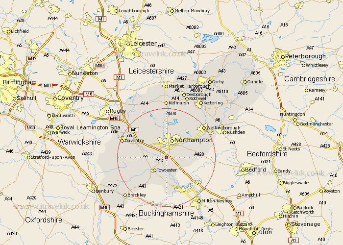 Milton Northamptonshire Map
