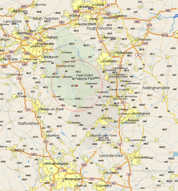 Monyash Derbyshire Map