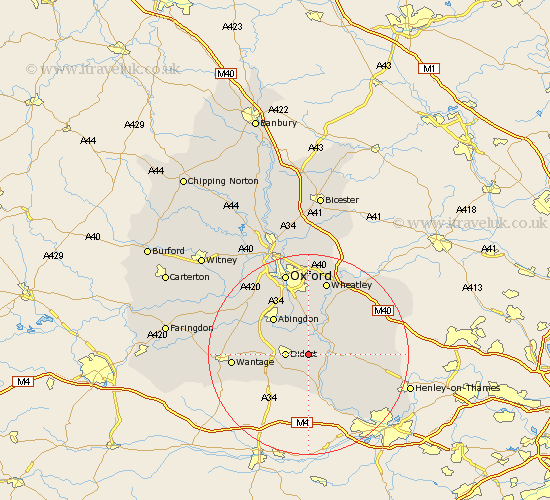 Moreton Oxfordshire Map