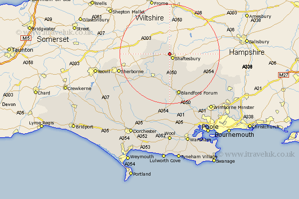 Motcombe Dorset Map