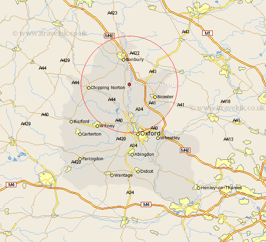North Aston Oxfordshire Map