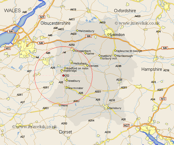 North Bradley Wiltshire Map
