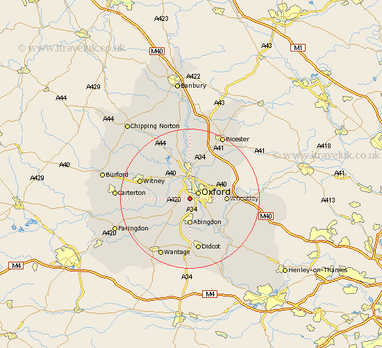 North Hinksey Oxfordshire Map