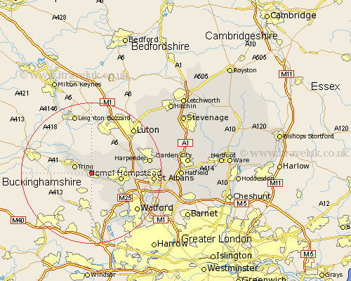 Northchurch Hertfordshire Map