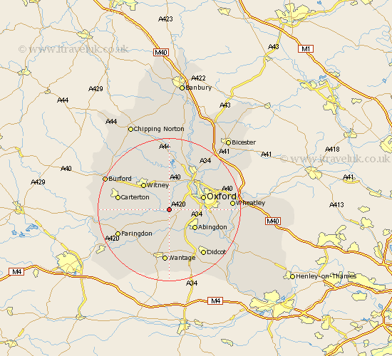 Northmoor Oxfordshire Map