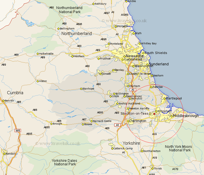 Norton On Tees Durham Map