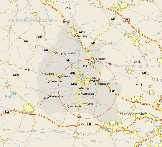 Nuneham Courtenay Oxfordshire Map