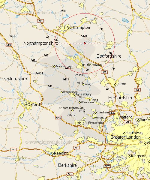 Olney Buckinghamshire Map