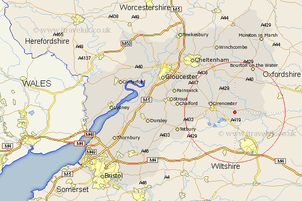 Poulton Gloucestershire Map