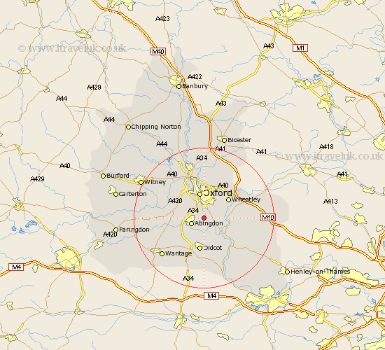 Radley Oxfordshire Map