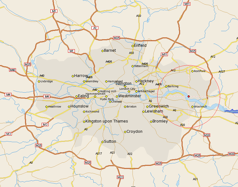 Rainham Greater London Map