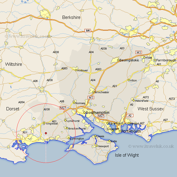 Ripley Hampshire Map