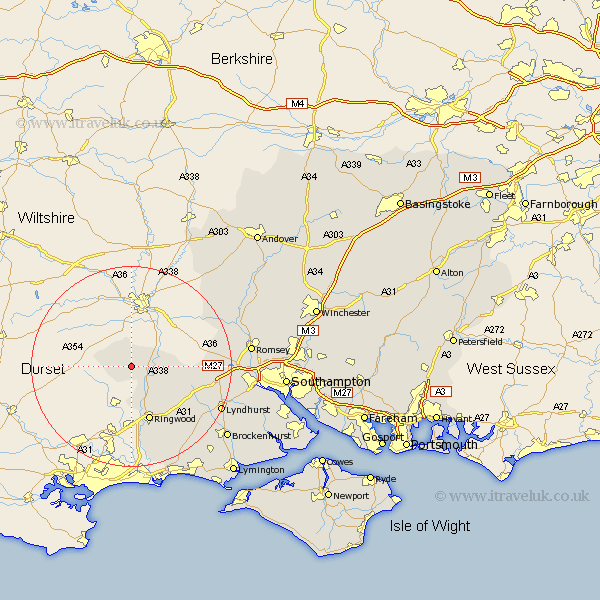 Rockbourne Hampshire Map