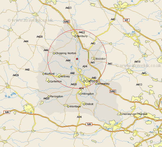 Rousham Oxfordshire Map