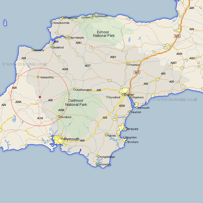 Saint Giles Devon Map