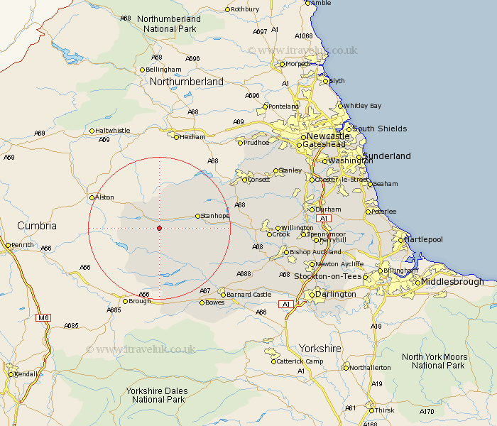 Saint John Weardale Durham Map