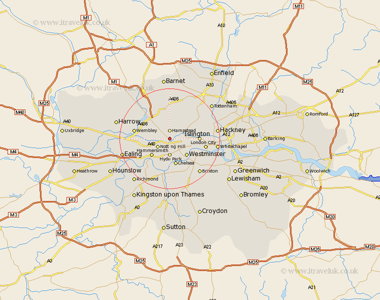 Saint Johns Wood Greater London Map