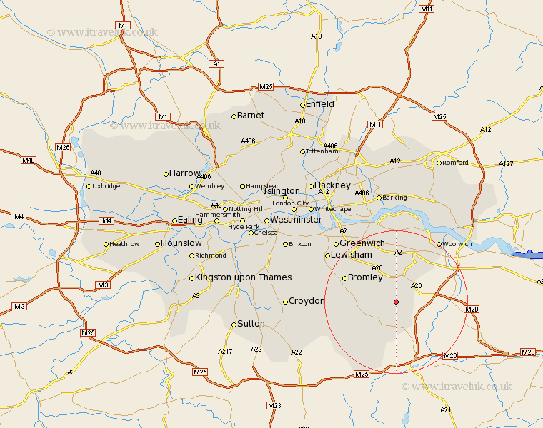 Saint Mary Cray Greater London Map
