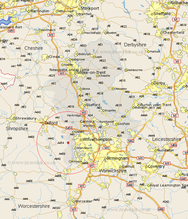 Scisdon Staffordshire Map