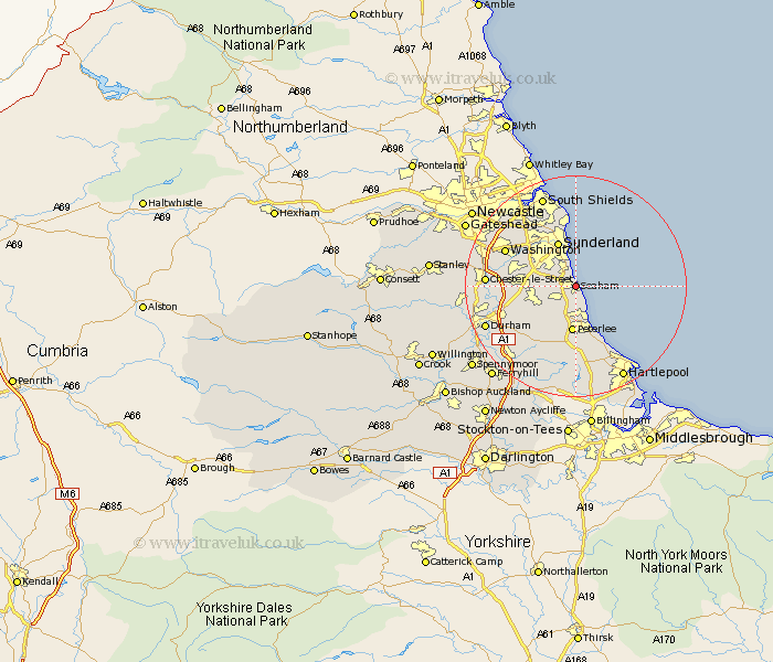 Seaham Durham Map