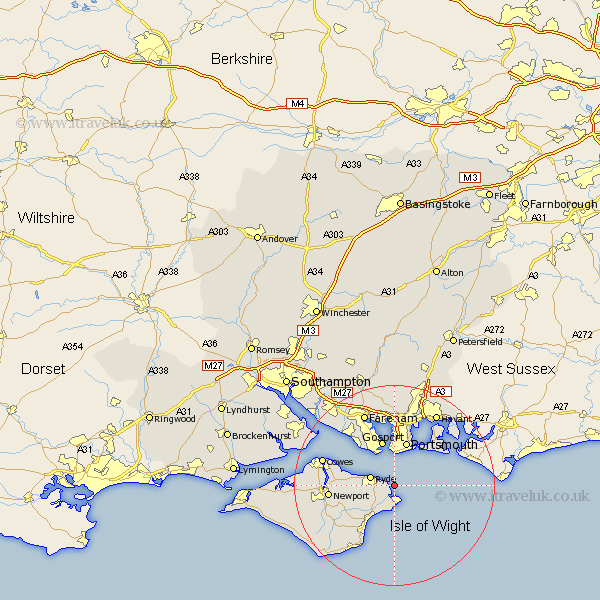 Seaview Hampshire Map
