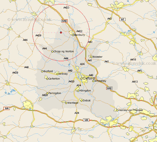 Shenington Oxfordshire Map