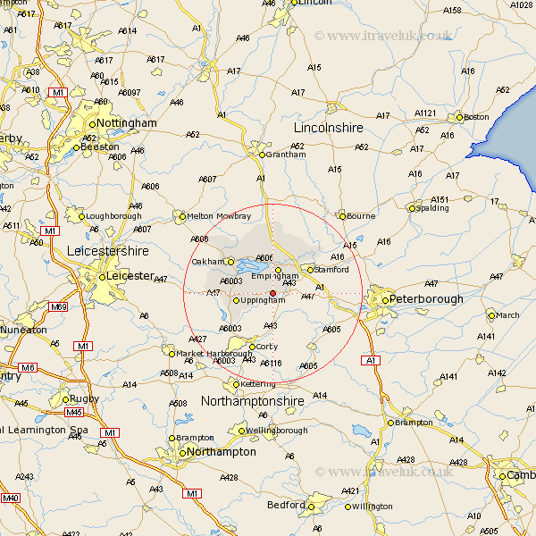 South Luffenham Rutland Map