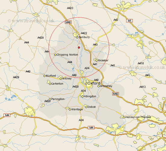 South Newington Oxfordshire Map