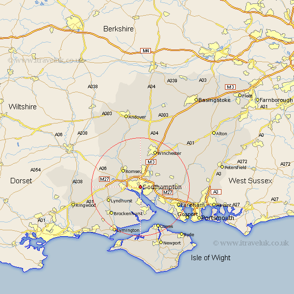 Southampton Hampshire Map