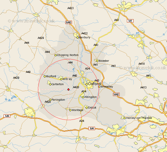 Standlake Oxfordshire Map