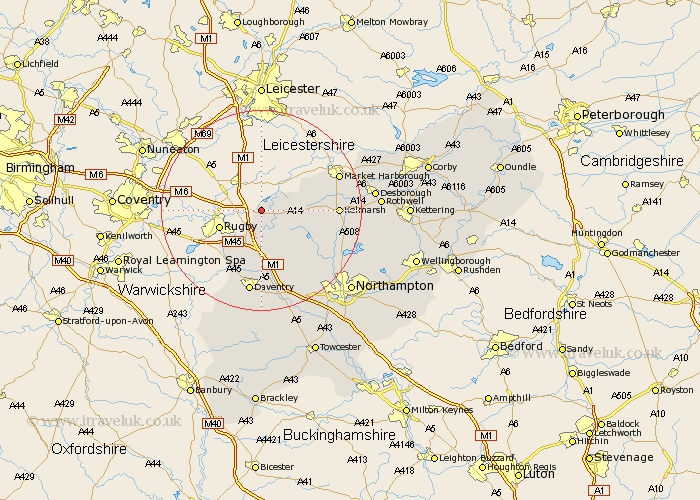 Stanford On Avon Northamptonshire Map