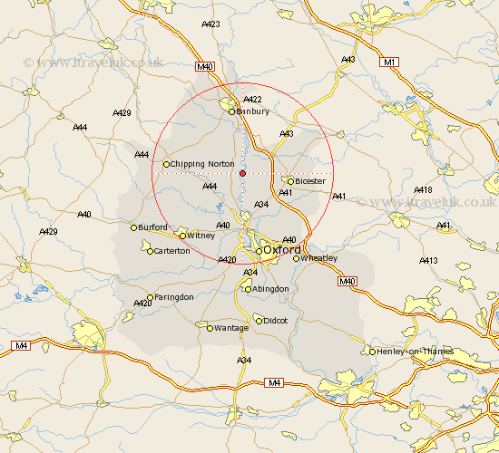 Steeple Aston Oxfordshire Map