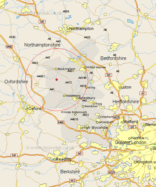 Steeple Claydon Buckinghamshire Map