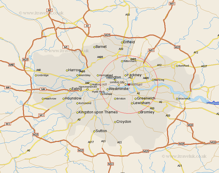 Stepney Greater London Map