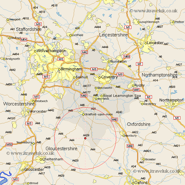 Stretton Warwickshire Map