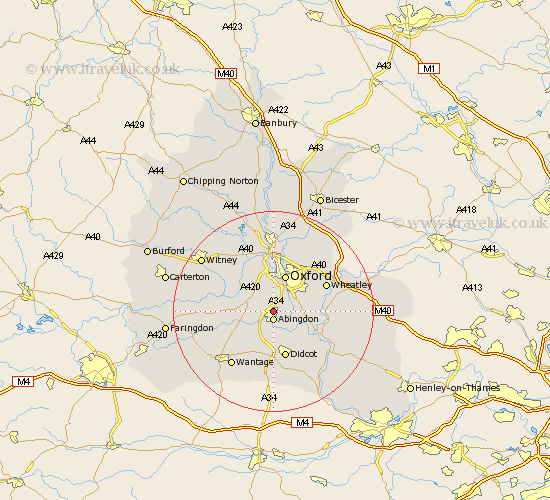 Sunningwell Oxfordshire Map