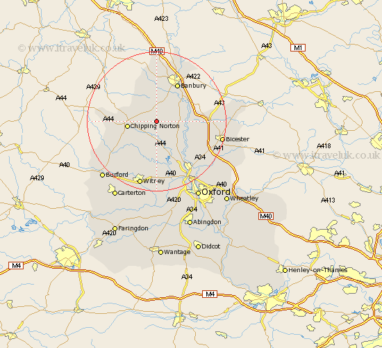 Tew Oxfordshire Map