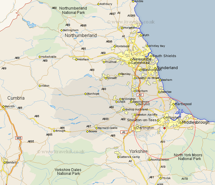 Thornaby Durham Map