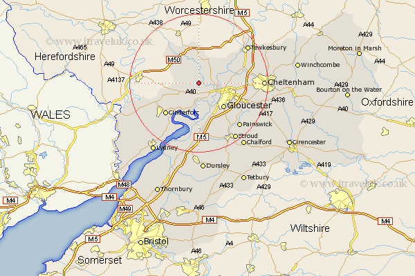 Tibberton Gloucestershire Map