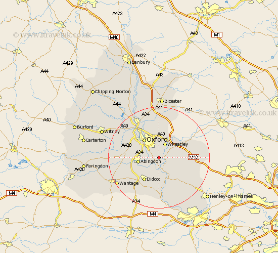 Toot Baldon Oxfordshire Map