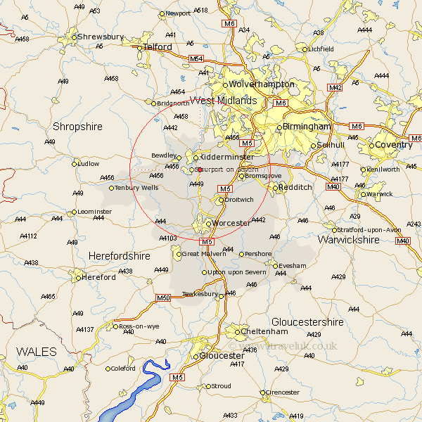 Torton Worcestershire Map