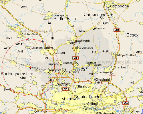 Tring Hertfordshire Map
