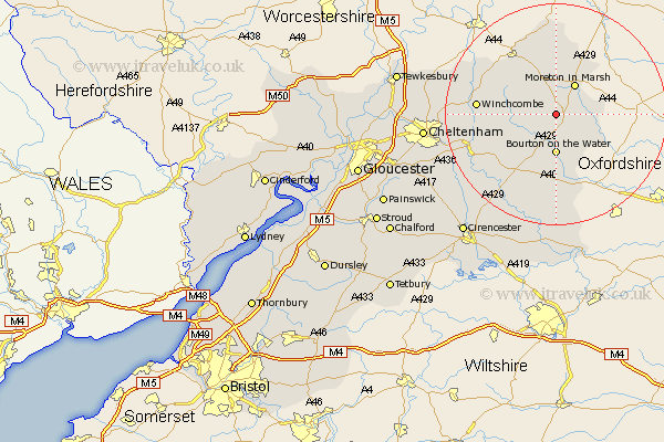 Upper Swell Gloucestershire Map