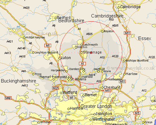 Walkern Hertfordshire Map