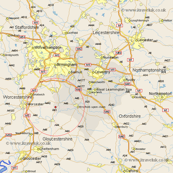 Weethley Warwickshire Map
