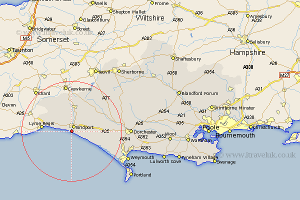 West Bay Dorset Map