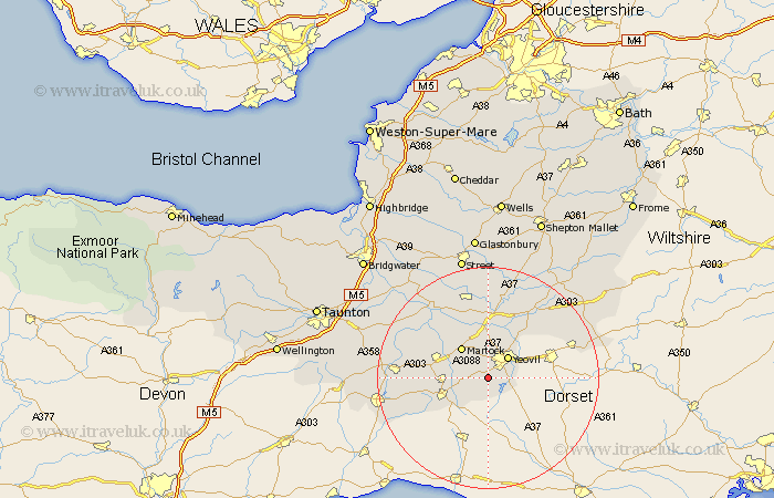 West Coker Somerset Map