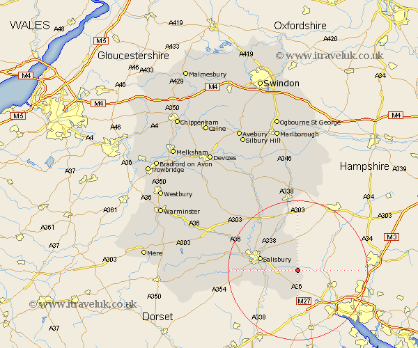West Dean Wiltshire Map